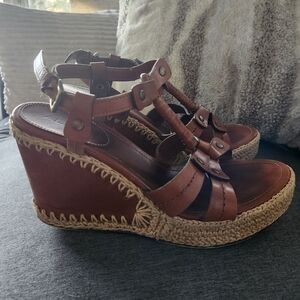 Aldo Brown Leather Sandals